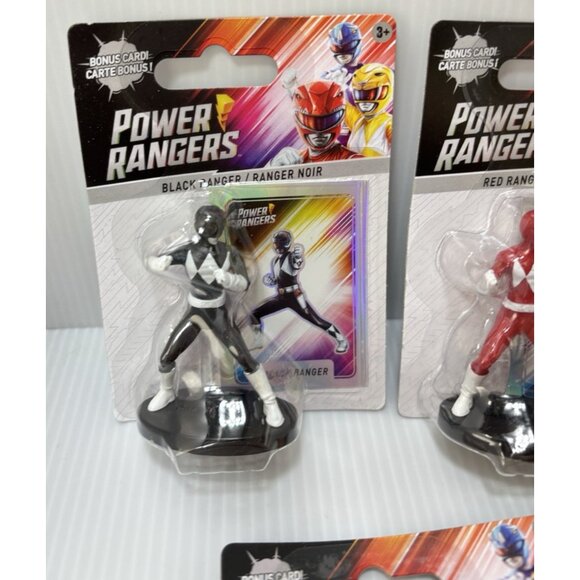 Power Rangers Complete Set Mini Figurine Action Figure Toys, 6pc Yellow Blue Red - Picture 2 of 8